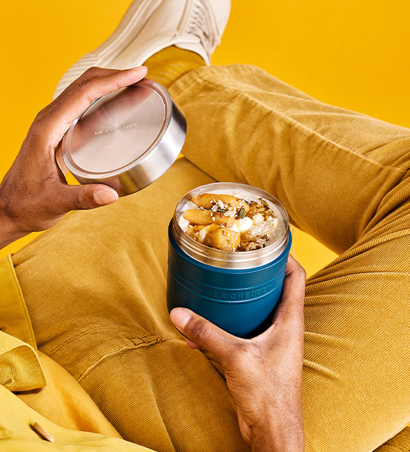 Overnight Breakfast Oats and Caramelised Apple